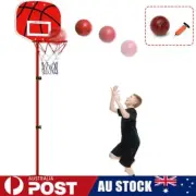 Kids Basketball Hoop and Stand Height Adjustable Net and Ball Outdoor Indoor TOY