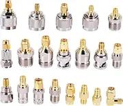 SMA to SMA BNC N F UHF Type Connectors Kits RF Adapter 20 Type,SMA Female to F Male,SMA Female to F Female
