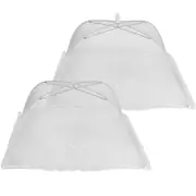 2pcs Food Cover Dish Umbrella Collapsible Protector Tent Keep Out Flies Bugs Mesh