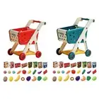 Kids Shopping Cart Trolley Set, Desk Storage Toys, Mini Shopping Cart Toy Role