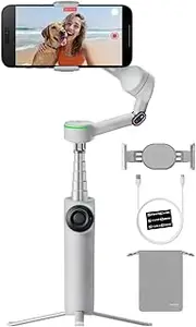 Insta360 Flow 2 PRO Gimbal Stabilizer for Smartphone, AI-Powered Tracking, 3-Axis Stabilization, Built-in Tripod, Portable & Foldable, Deep Track 4.0 Auto Tracking Phone Stabilizer Creator - Gray
