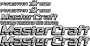 Black and Silver MasterCraft Prostar 205 Decals Full set #2