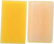 KAILIKETIY Sensory Stimulation Set 2pcs Soft Bristle Brush Sponge for Baby Bathing Hair Care