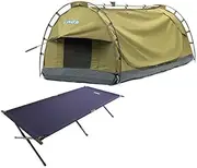 Adventure Kings Deluxe Escape Single Swag + Camping Stretcher Bed Outdoor 4WD