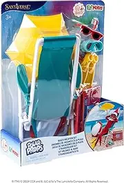 The Elf on the Shelf Polar Props Beach Set: Elf Accessory Set, Beach Set, Kid, Includes Beach Chair, Umbrella, Ball, Sunglasses, Boombox, Snorkel Mask, Flippers