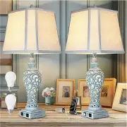 Table Lamp Bedside Lamps Set of 2, 28.5'' Luxsight Farmhouse Table Lamps for Bed