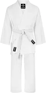 [Playwell] Adults Karate Premium White Silver Brand Uniform suit - 10oz