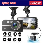 4"HD 1080P Front Rear Dashboard Video Recorder Reverse backup G-Sensor 170°