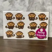 Early 2000s Fuzzy Friends Monkey Stickers Target Dollar Section Infusion