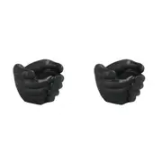 2x White Moose Resin Hand Planter Vase/Pot Plant Holder Home Display Decor Black