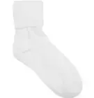 Jefferies Socks L125636 1 PK White Organic Cotton Turn Cuff Socks Size 9-11