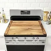 Gashell Noodle Board Stove Cover, Wood Top Cover with Handles, Stovetop Covers for Electric Stove, Gas Top(Acacia) Brown 29.5x22x1.2inch (GSC-2212)