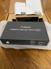 PWAY HDMI USB2.0 KVM Switch 4k @60hz HDMI USB