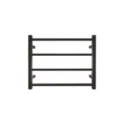 Forme Black Satin 4 Bar Square Heated Towel Rail