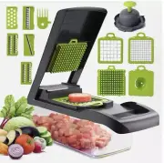 Vegetable Chopper-Food Chopper-Pro Onion Multifunctional 15-in-1 Green Slicer...