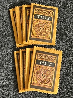 Vintage Hallmark Bridge Game Table Tallies Tally Cards Pretzels Handmade Felt x8