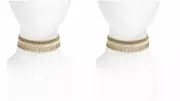 Nordstrom Treasure and Bond Sead Bead Fringe Choker Necklace NWT $89.00 white