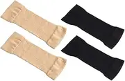 NOLITOY 2 Pairs Shaped Compression Sleeves Arm Protectors Shaper Support Elastic Thigh Sleeves Women Fat Nylon