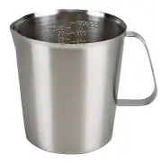 32oz Stainless Steel Measuring Cup Milk Frothing Pitcher with Handle for Latte