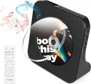 TODANGAI CD Player, Wall CD Player Portable Bluetooth with HiFi Speaker, Remote