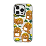 iPhone 16 Pro Clear Case MagSafe Compatible Tanuki & flower