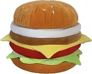 Living Room Ottoman with Storage - Hamburger Shape Storage Stool - Multifunctional Home Decor Footrest, Vanity Stool for Living Room