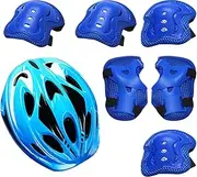 Kids Helmet Set - Kids Helmet Elbow Knee Wrist Protector Skateboard,Adjustable Sports Safety Equipment for Riding Skating Biking Scooters Rollerblading