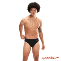 在飛比找momo購物網優惠-【SPEEDO】男 運動三角泳褲 Splice(黑/灰)