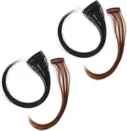 VICASKY 4pcs Natural Bang Wigs for Women Stylish Front Side Bang Patches Durable High Temperature Hair Accessories for Festivals Stage Performances and Everyday Use