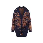 [Etro] Etro-Blue Wool Knitwear Cardigan-Donna 40 IT