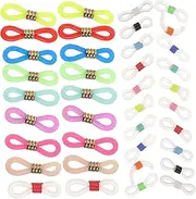 [FOMIYES] 60Pcs Eyeglass Chain Loop Connectors Durable Silicone Ends for Eyewear Slip Buckle Accessories for Glasses Holders Multi Colored for DIY Projects and Crafts