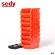 8 Bins Wall Mounted Storage Bins Rack Set Nuts Bolts Parts Organiser 97902