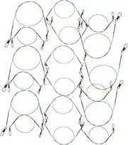 40pcs Wire Rope Fishing Twine Fishing Tackle Leader Wire Fishing Leader Fishing Gear Fishing Hooks Saltwater Fishing Accessories Fishing Leader with Snaps Steel Wire Green