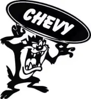 Chevy Taz Tazmanian Devil Die cut vinyl decal sticker 7.5"