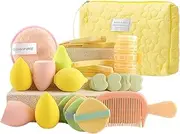 Cosmetic Tool Set, Foundation Blender Sponge Kit, Makeup Bag, Friendly Beauty Accessories Travel Organizer for Face, Daughter, Mom, Wife, Home, Travel, School, Work, Vacation