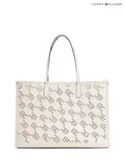 Tommy Hilfiger Cream City TH Monogram Tote Bag (H53319) | $392
