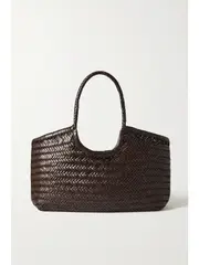 [Dragon Diffusion] Dragon Diffusion - Nantucket Large Woven Leather Tote - Dark brown - One size One size Brown
