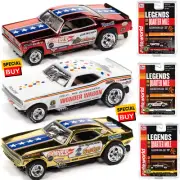 Auto World 4Gear R26 '70 Plymouth Duster / Barracuda / Cuda Combo HO Slot Cars