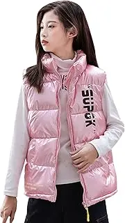 [Generic] Puff Jacket Toddler Boy Boys Girls Sleeveless Letter Winter Coats Hooded Jacket Vest Outer Outwear Outfits Clothes Boy Wool Coat