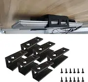 PIAOLGYI 6 Pcs Under Desk Laptop Holder Mount With Screw, Bracket, Add On Under Table Keyboard Storage