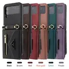 Premium Leather Lanyard Shockproof Phone Case For Samsung Galaxy Z Flip 6 5 4 3