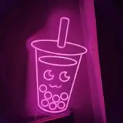 20" Boba Tea Neon Signs Custom Neon Sign LED Neon sign Neon Wall art Shop Decor