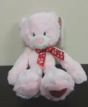 New Baby Ganz 12" Hearts Pink / Red Teddy Bear Plush Stuffed Animal