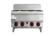 Gasmax Benchtop Natural Gas 4 Burner Cooktop with Splashback 601mm Width - JUS-TR-4B