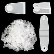 200 PCS Plastic Keychain Clip, Clear Snap Keychain Clip, Acrylic Clear Clips for DIY Crafts, Jewelry Making Bulk, Card Holders, Card Crafts for Office (Transparent)