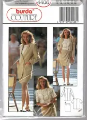 Burda Pattern 4406 Ladies Skirt Jacket & Top Size 8 - 18
