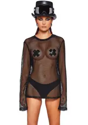 [Club Exx] Ashen Atlas Unisex Fishnet Top