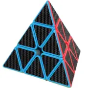 Pyraminx Carbon Fiber Puzzle Cube - Speedy Pyramid Brain Teaser Toy for Gifts