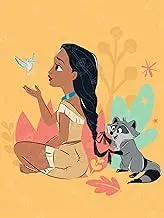 DIAMOND ART CLUB Pocahontas - Believe in Magic Diamond Painting Kit, Fun DIY Crafts for Adults, Round Diamond Art Canvas for Beginners, 13" x 17" (33cm x 44cm)