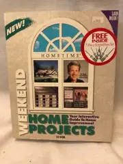Hometime Weekend Home Projects NEW Big Box Screwdriver Software PC CD Rom 1994